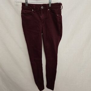 Aeropoatle High Waisted Burgundy Jegging Size 00